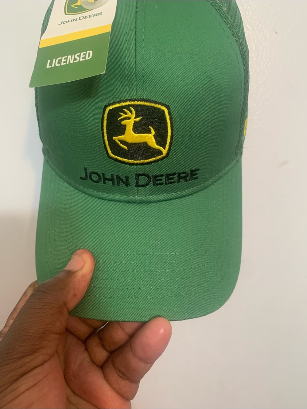 John Deere Green and Yellow Logo Mesh-Back Cap